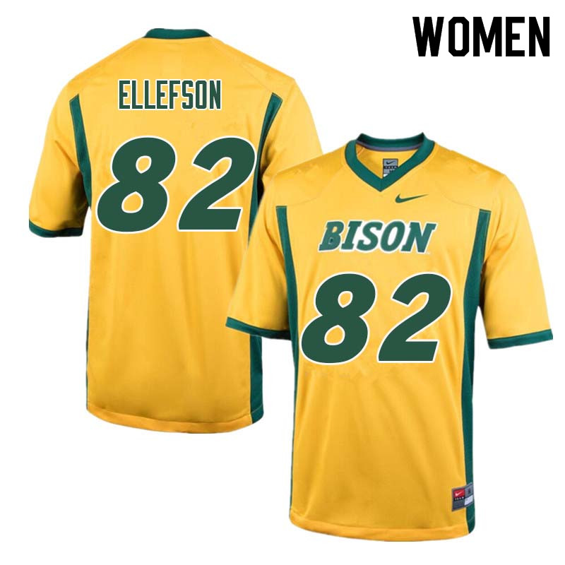 Women #82 Ben Ellefson North Dakota State Bison College Football Jerseys Sale-Yellow